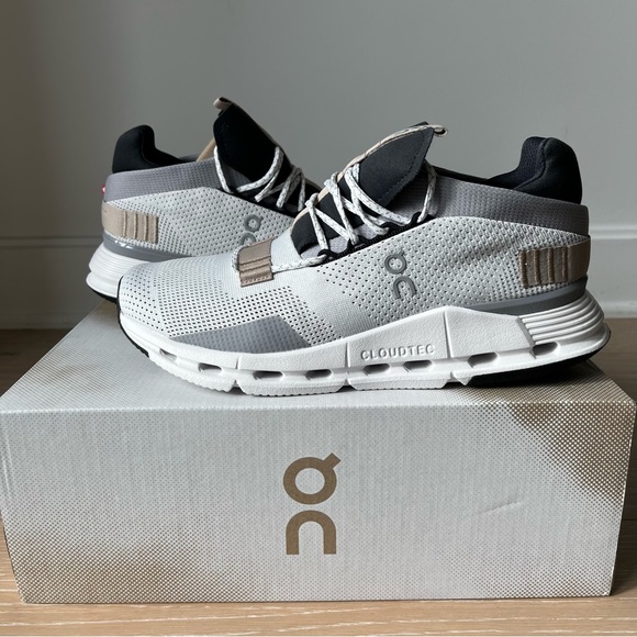 ON Running Cloudnova Women Shoes Size 8.5 White Sand - Picture 7 of 12